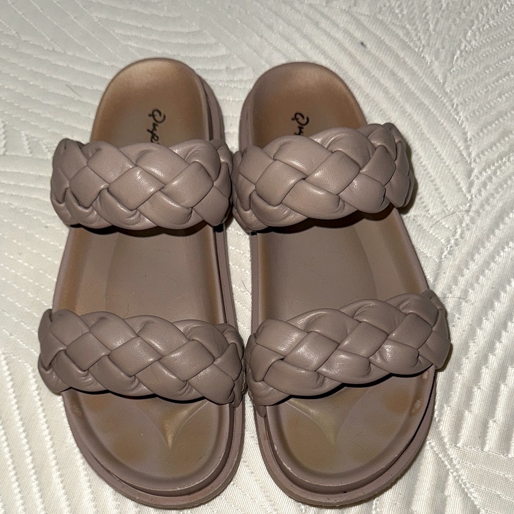 Brown Braided Women's Sandals